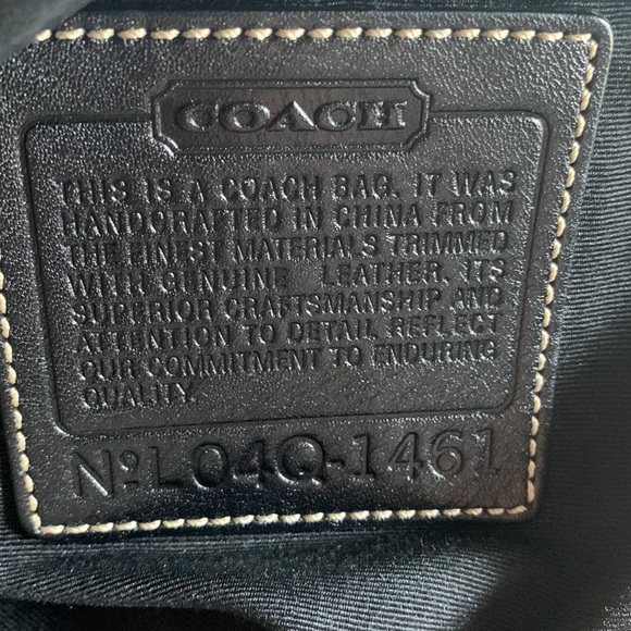 Coach Canvas With Leather Trim Hobo Bag #1461 - Picture 6 of 9